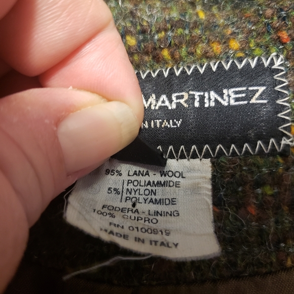 Vintage Enrique Martinez Women's Wool Tweed Blazer Made in Italy - Picture 7 of 9